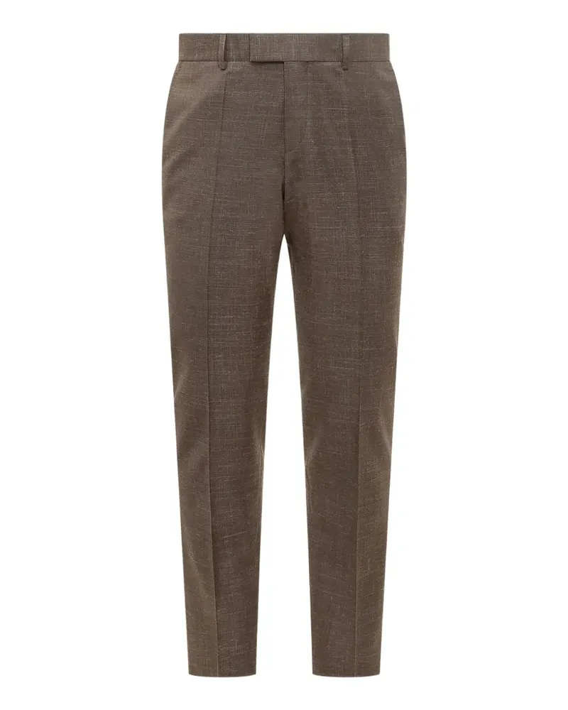 HUGO BOSS slim-fit tailored trousers - Braun Braun