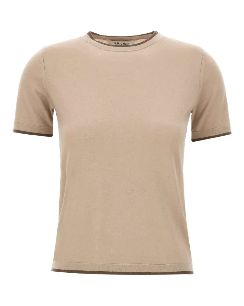 Max Mara ribbed-trim wool sweater - Nude Nude
