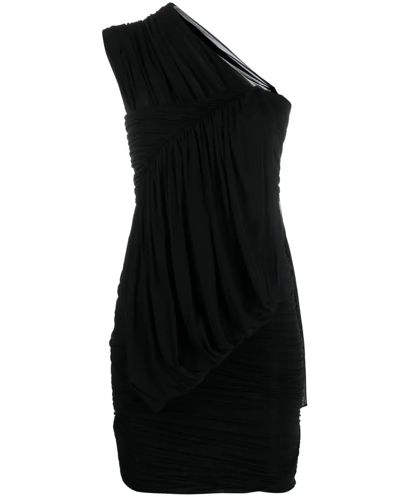 Rick Owens Einschultriges Minikleid - Schwarz Schwarz