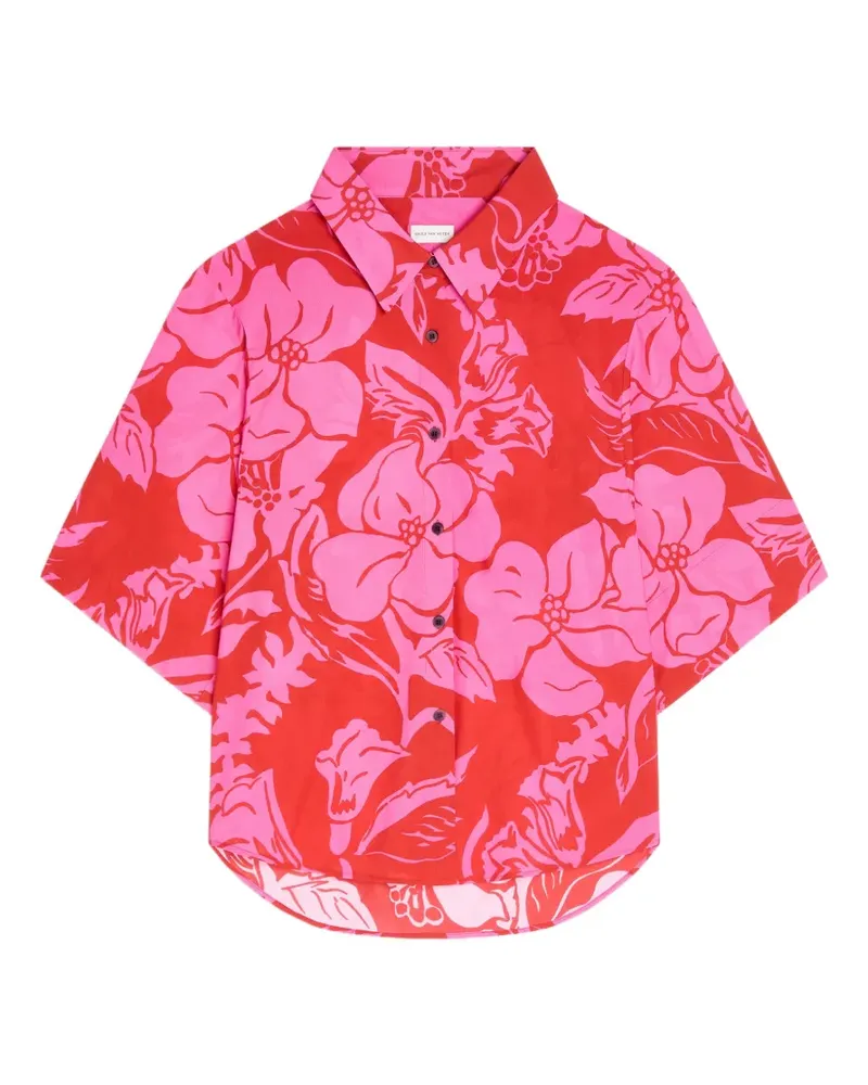 Dries van Noten Hemd mit Blumen-Print - Rosa Rosa