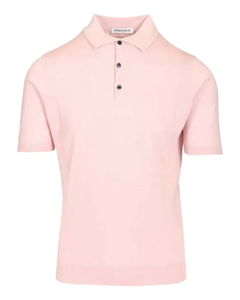 Al Duca D’Aosta 1902 Poloshirt mit gerippten Details - Rosa Rosa