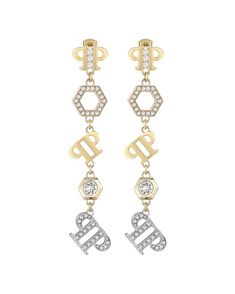 Philipp Plein PP Elements Ohrringe mit Kristallen - Gold Gold