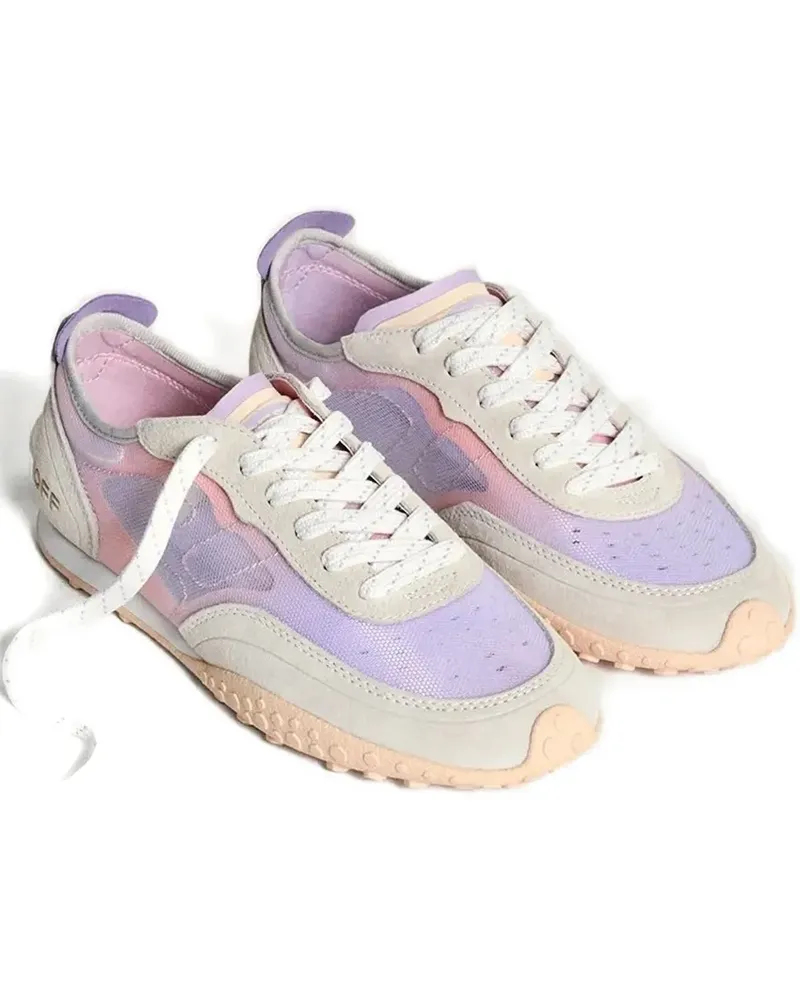 HOFF mesh-panel suede sneakers - Violett Violett