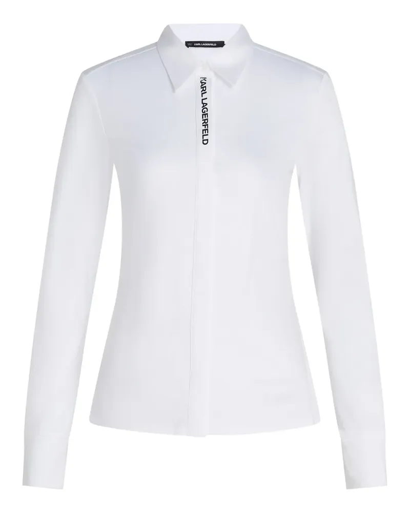 Karl Lagerfeld Hemd mit Logo-Print - Weiß Weiß