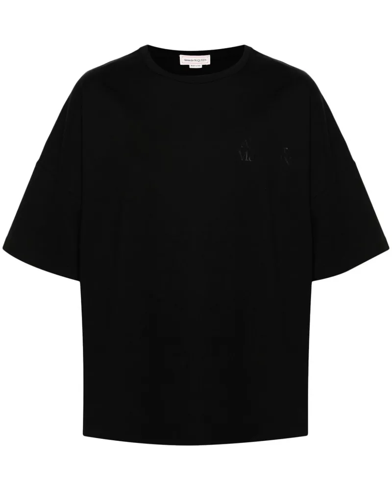 Alexander McQueen T-Shirt mit Logo-Print - Schwarz Schwarz