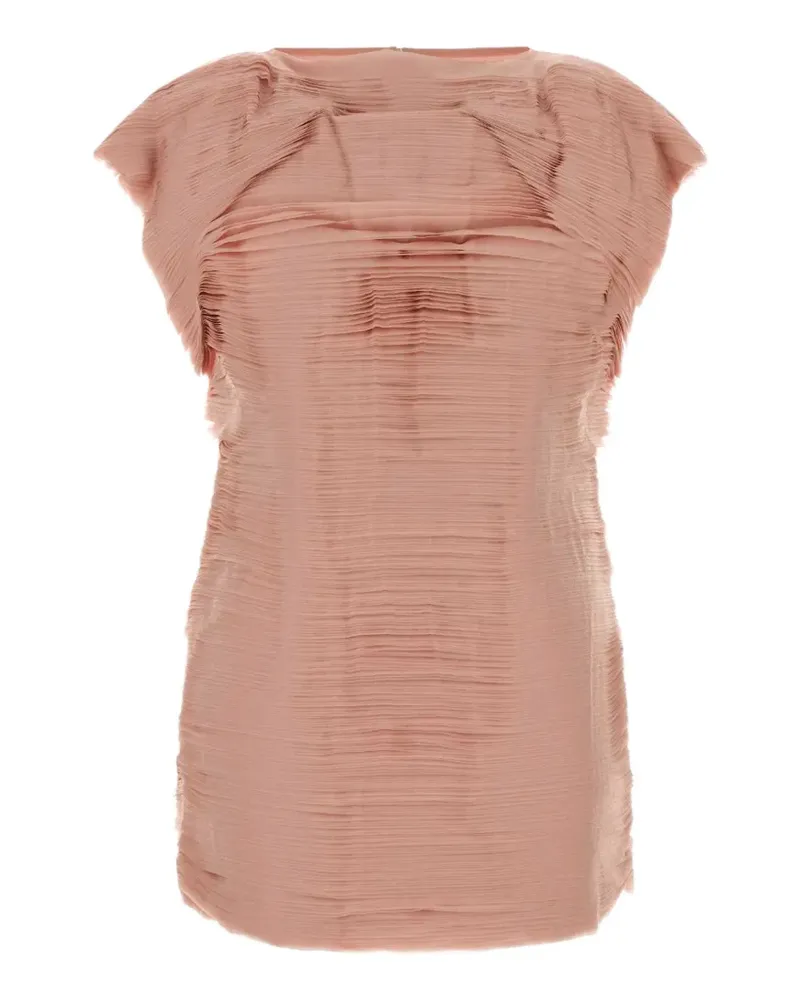 Jil Sander mini pleated frayed-edge dress - Rosa Rosa