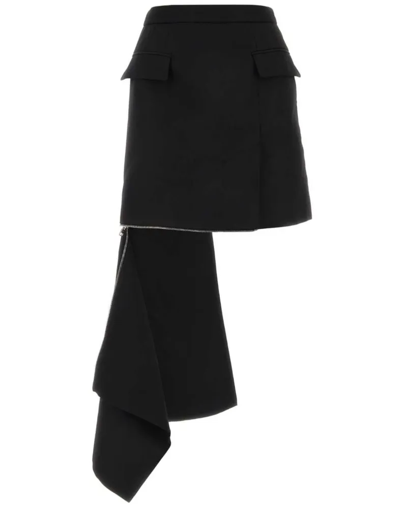 Alexander McQueen Minirock mit Reißverschluss - Schwarz Schwarz