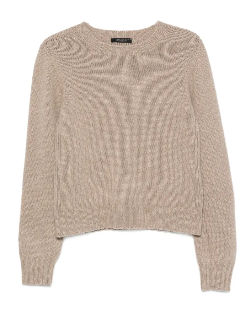 ARAGONA Gerippter Pullover - Nude Nude