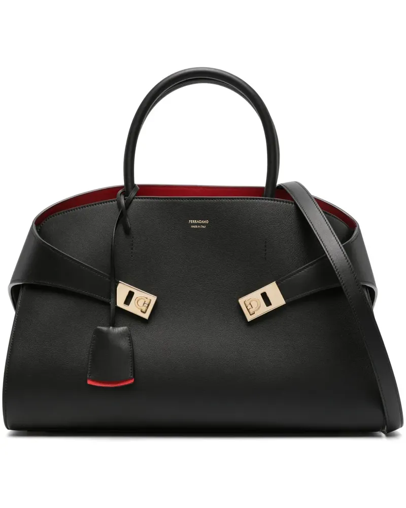 Ferragamo Mittelgroßer Shopper - Schwarz Schwarz