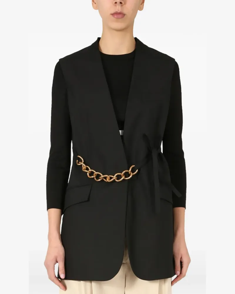 Givenchy chain-detail sleeveless blazer - Schwarz Schwarz