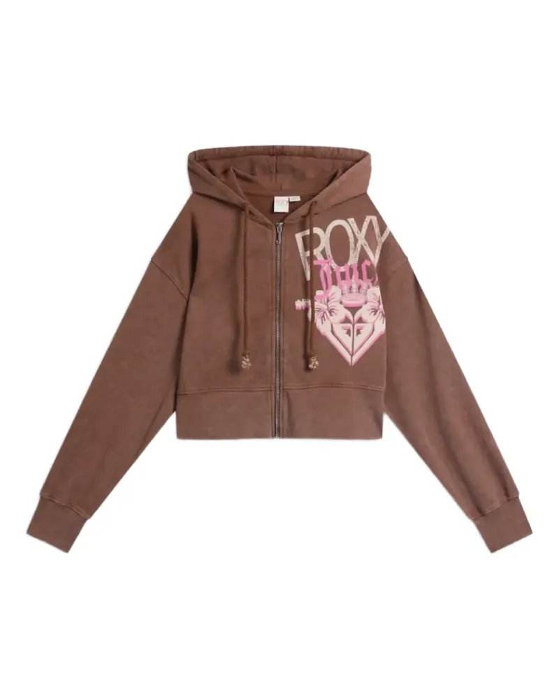Juicy Couture x Roxy Hoodie mit Logo-Print - Braun Braun