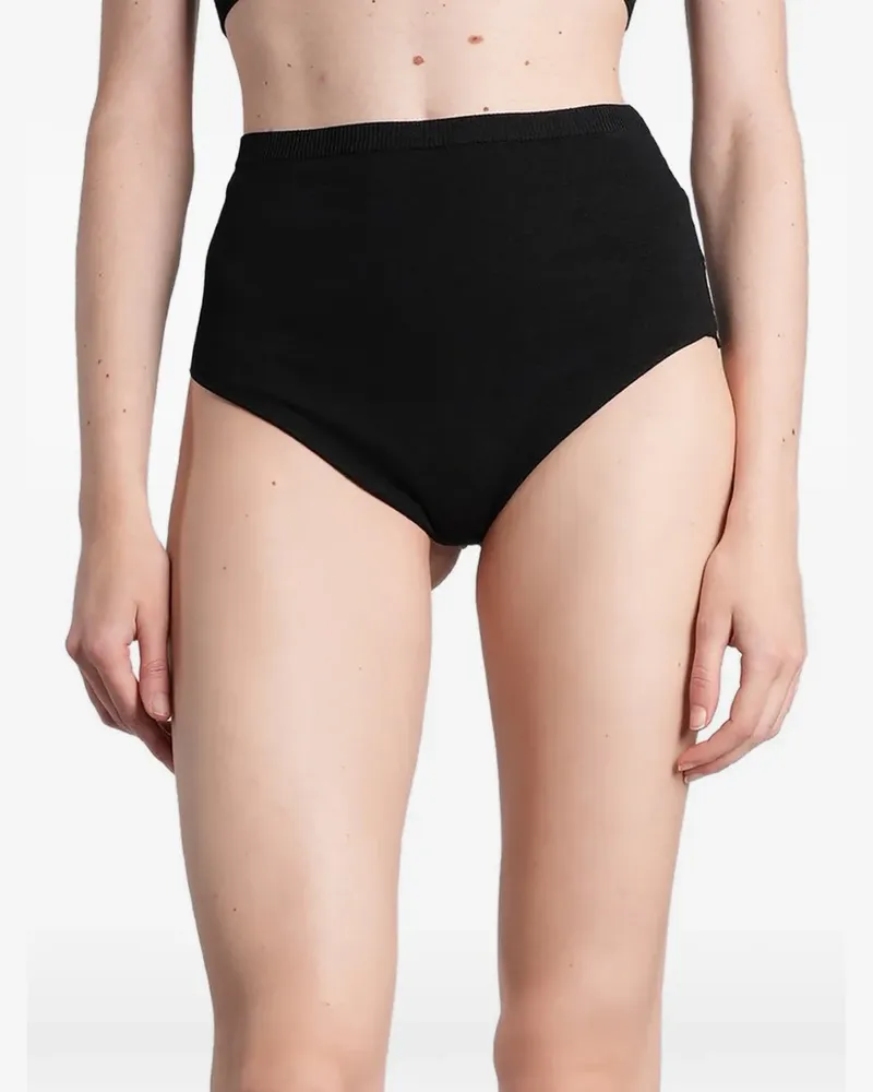 Laneus high-waisted knitted briefs - Schwarz Schwarz