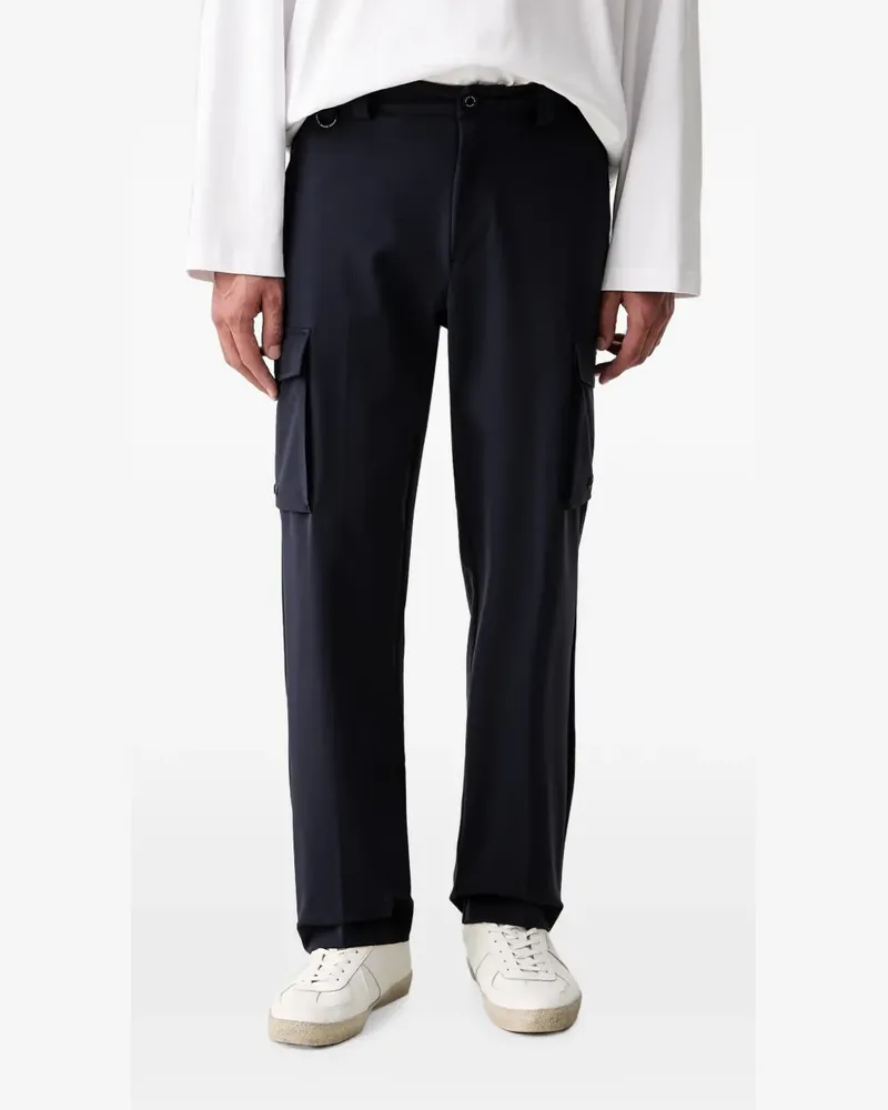 Guess x North Sails logo-patch cargo pants - Blau Blau