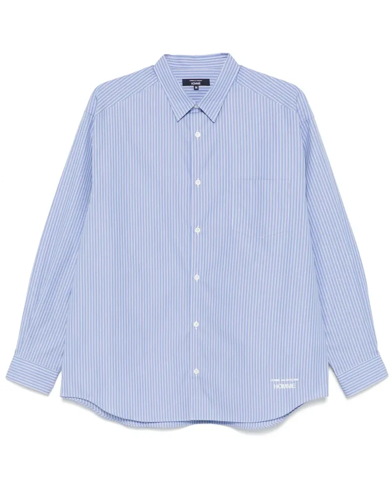Comme des Garçons Gestreiftes Hemd - Blau Blau
