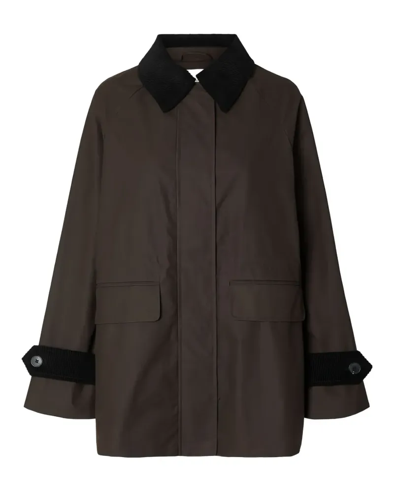 Selected x Halley Stevensons corduroy-collar jacket - Braun Braun