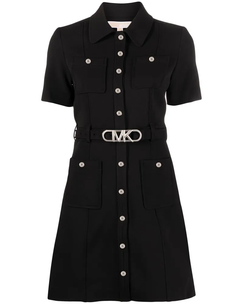 Michael Kors Hemdkleid mit Gürtel - Schwarz Schwarz