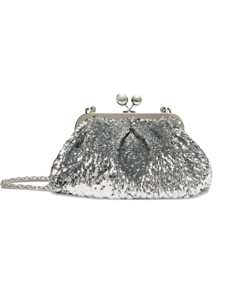 Max Mara sequin chain clutch bag - Silber Silber