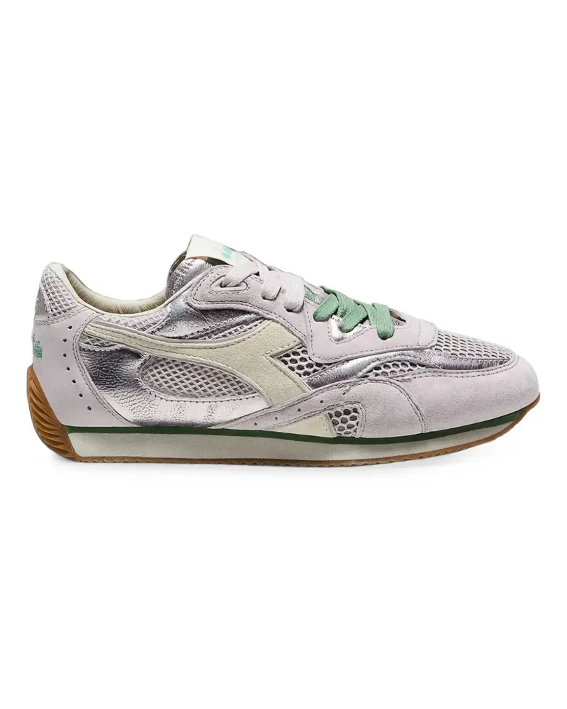Diadora Equipe metallic-effect mesh-panel sneakers - Grau Grau