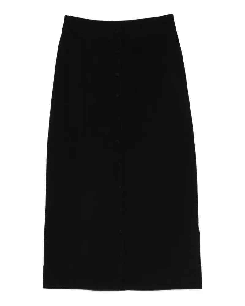 Victoria Beckham button-detail midi skirt - Schwarz Schwarz