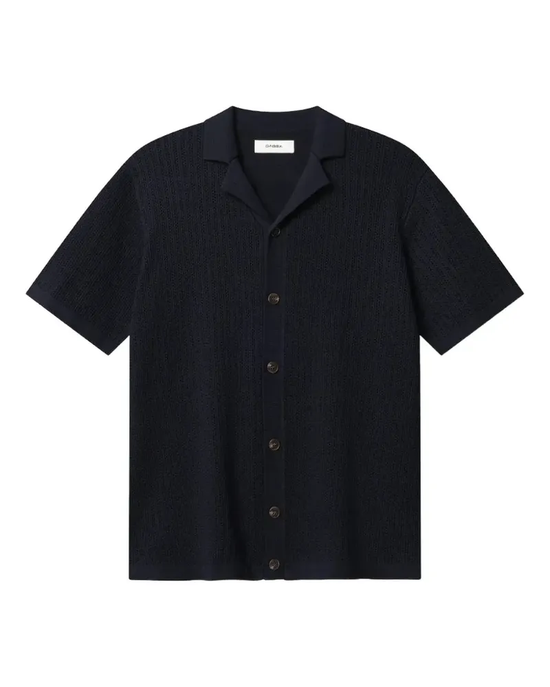 GABBA GABgeno Resort knit shirt - Blau Blau