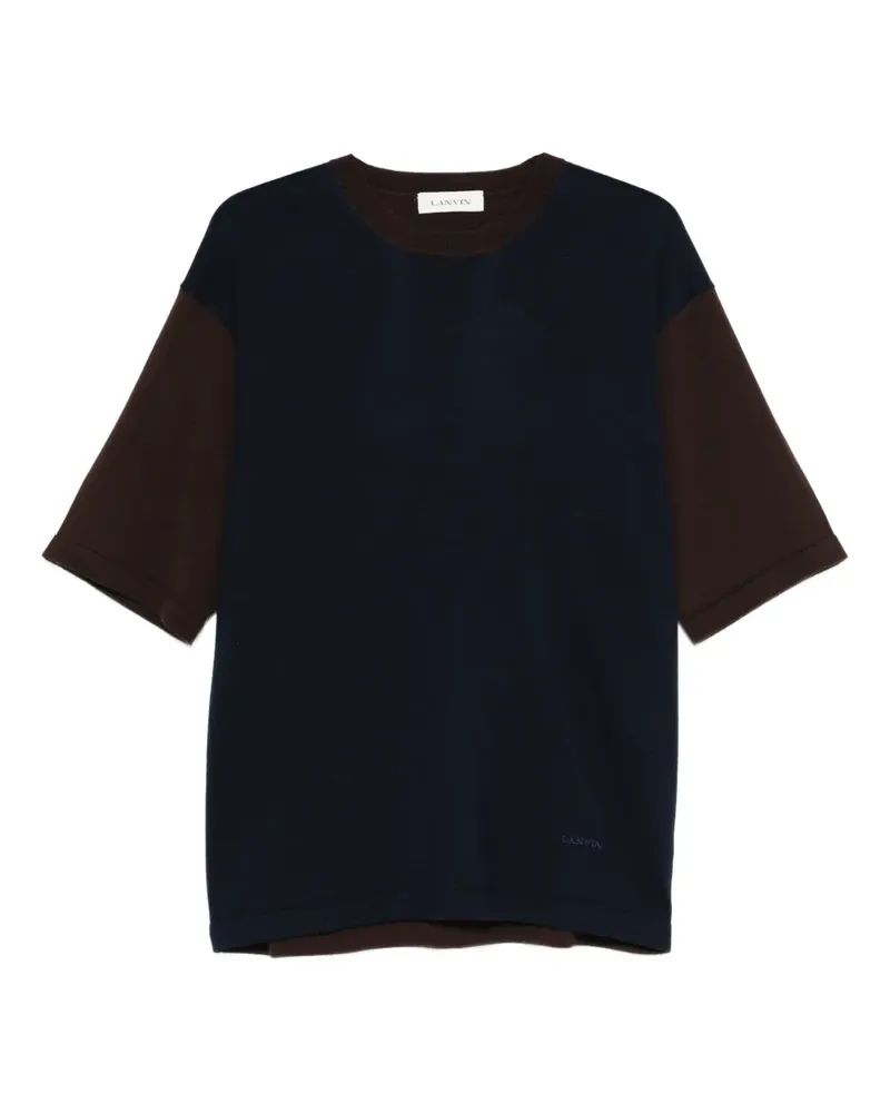 Lanvin T-Shirt in Colour-Block-Optik - Blau Blau