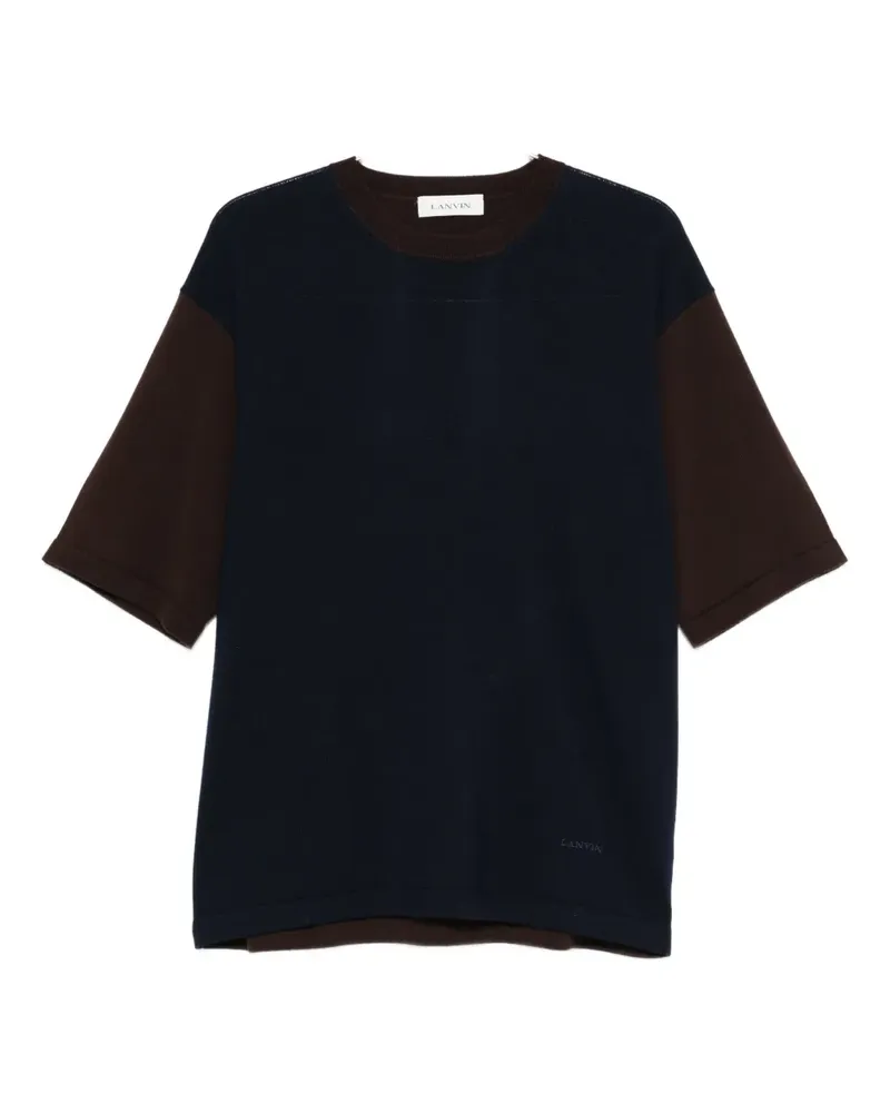 Lanvin short-sleeve colour-block t-shirt - Blau Blau