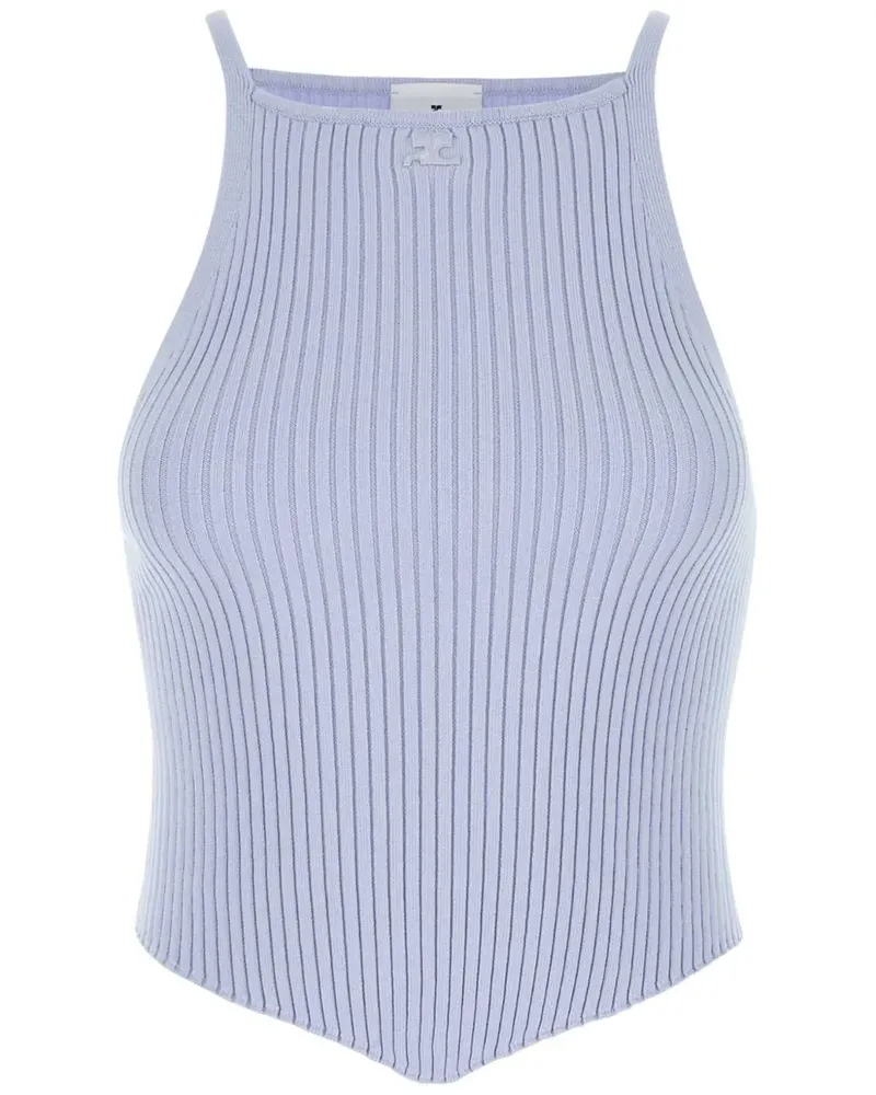 Courrèges Geripptes Tanktop - Violett Violett