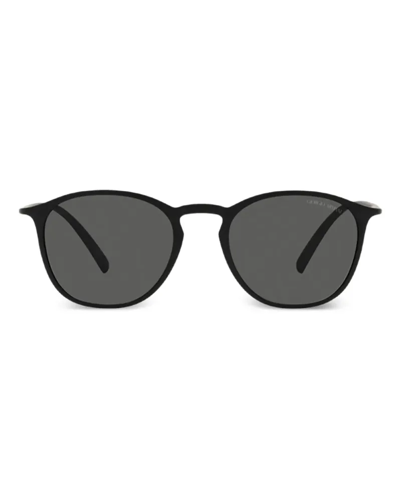 Giorgio Armani Sonnenbrille mit rundem Gestell - Schwarz Schwarz