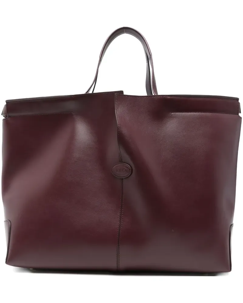 TOD'S medium leather tote bag - Rot Rot