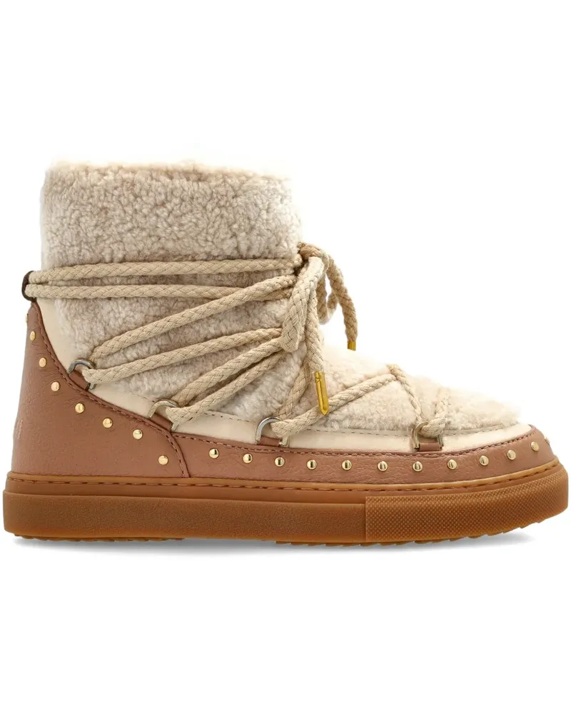 INUIKII Curly Rock lace-up studded boots - Nude Nude