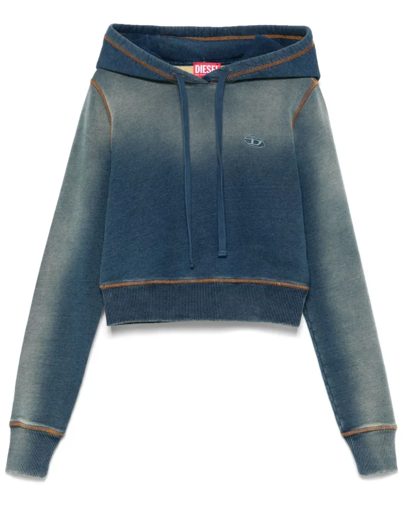 Diesel Hoodie mit Logo-Stickerei - Blau Blau
