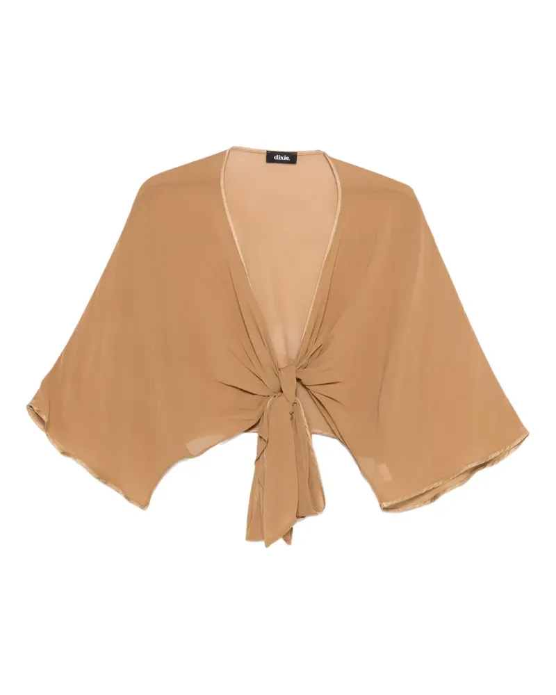 Dixie tie-front top - Nude Nude