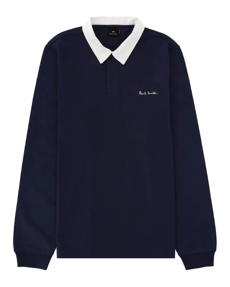 Paul Smith Besticktes Hemd mit Kontrastkragen - Blau Blau