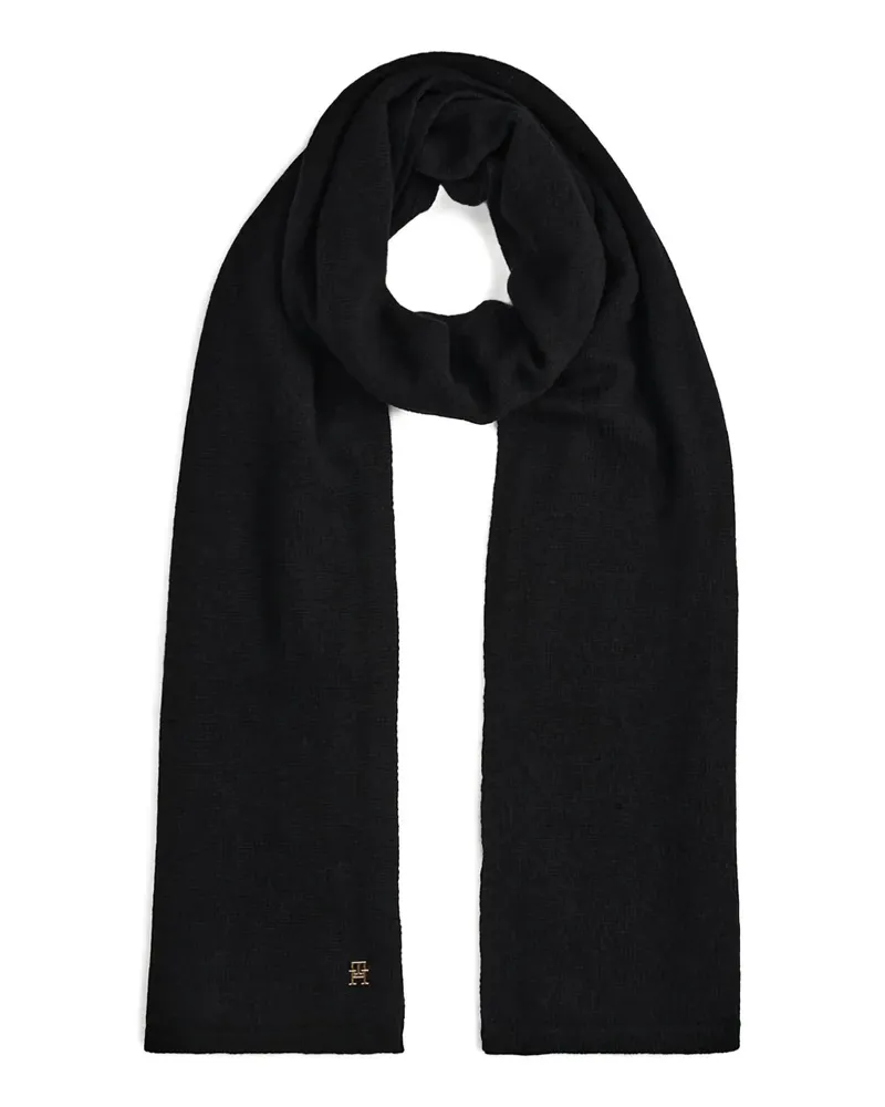 Tommy Hilfiger Schal mit Logo-Schild - Schwarz Schwarz