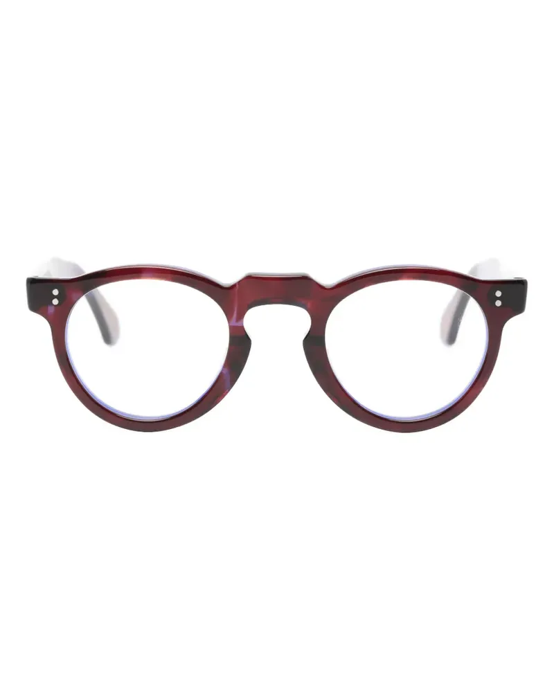 Lesca C Brille mit rundem Gestell - Rot Rot