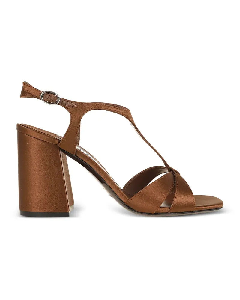 Jimmy Choo Pumps mit Metallic-T-Riemen - Braun Braun