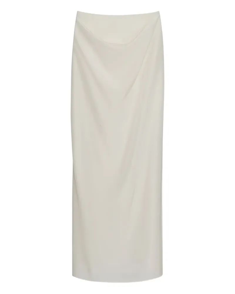 GIA STUDIOS wrap-front draped maxi skirt - Weiß Weiß