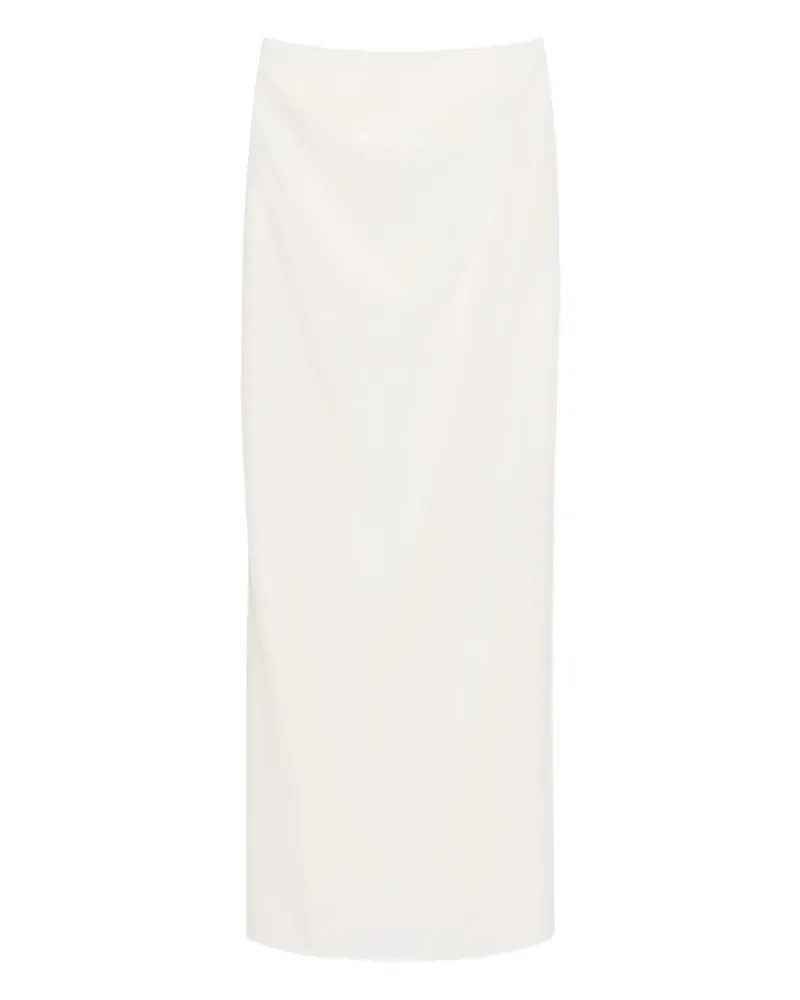 GIA STUDIOS wrap-front draped maxi skirt - Weiß Weiß