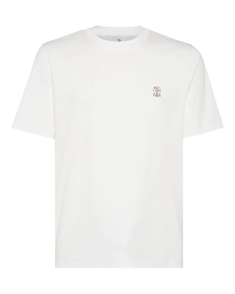 Brunello Cucinelli T-Shirt mit Logo-Print - Nude Nude