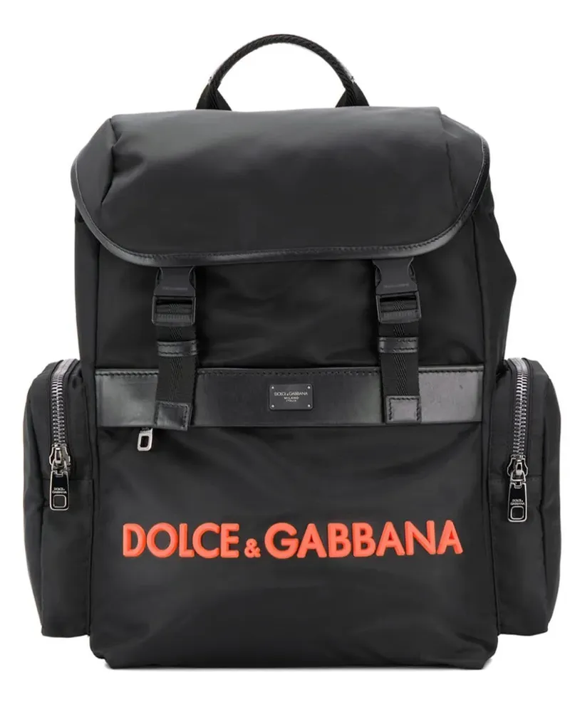 Dolce & Gabbana Strukturierter Rucksack - Schwarz Schwarz