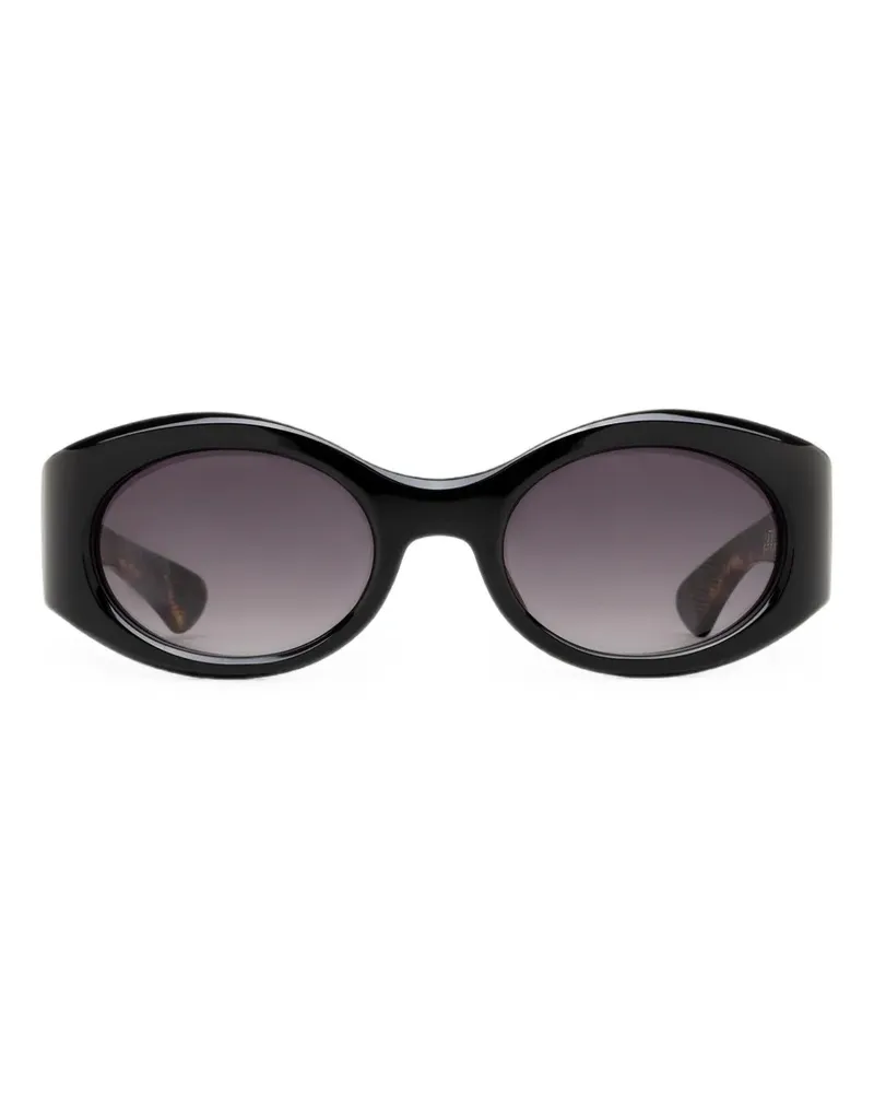 Jacques Marie Mage Gia Sonnenbrille mit rundem Gestell - Schwarz Schwarz