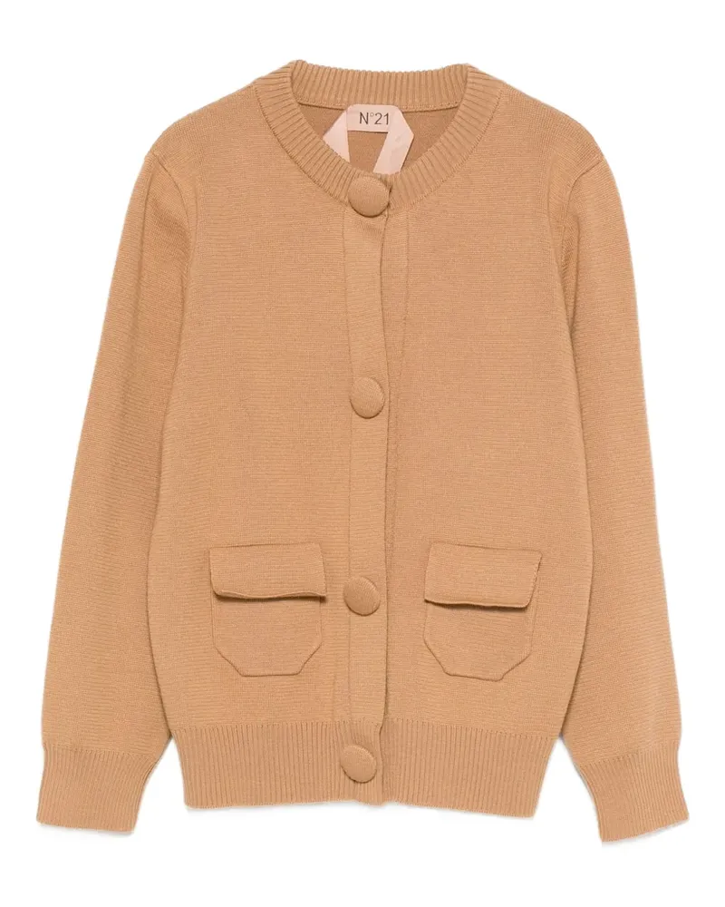 N° 21 Geknöpfter Cardigan mit Tasche - Braun Braun