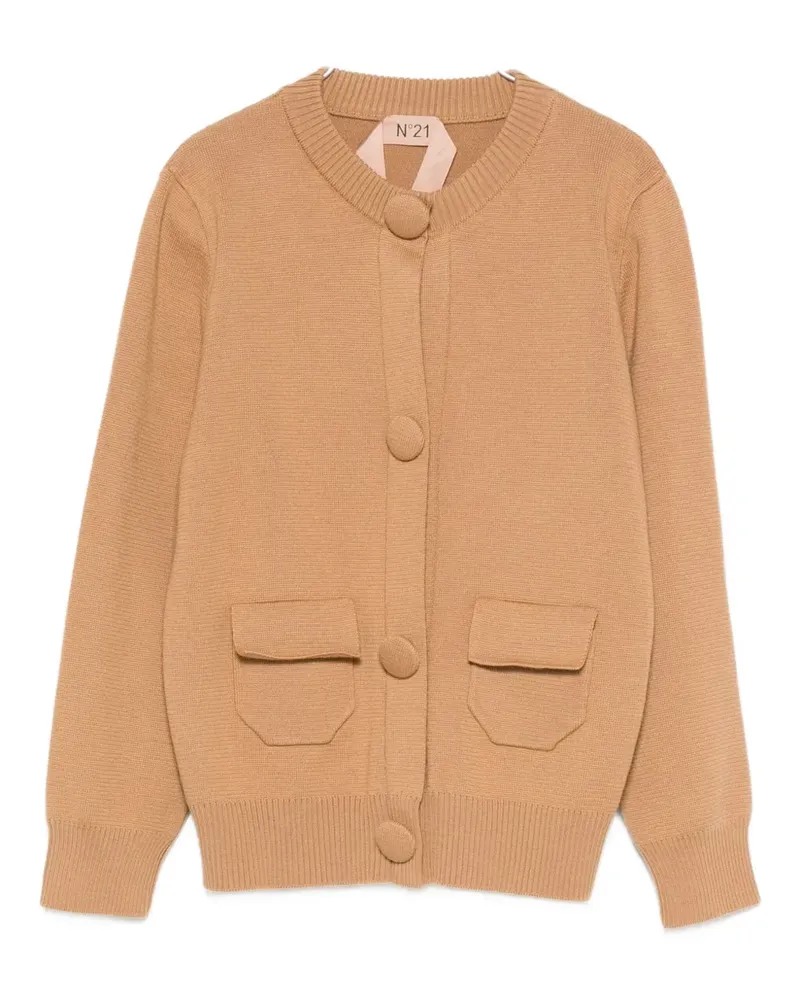 N° 21 Geknöpfter Cardigan mit Tasche - Braun Braun