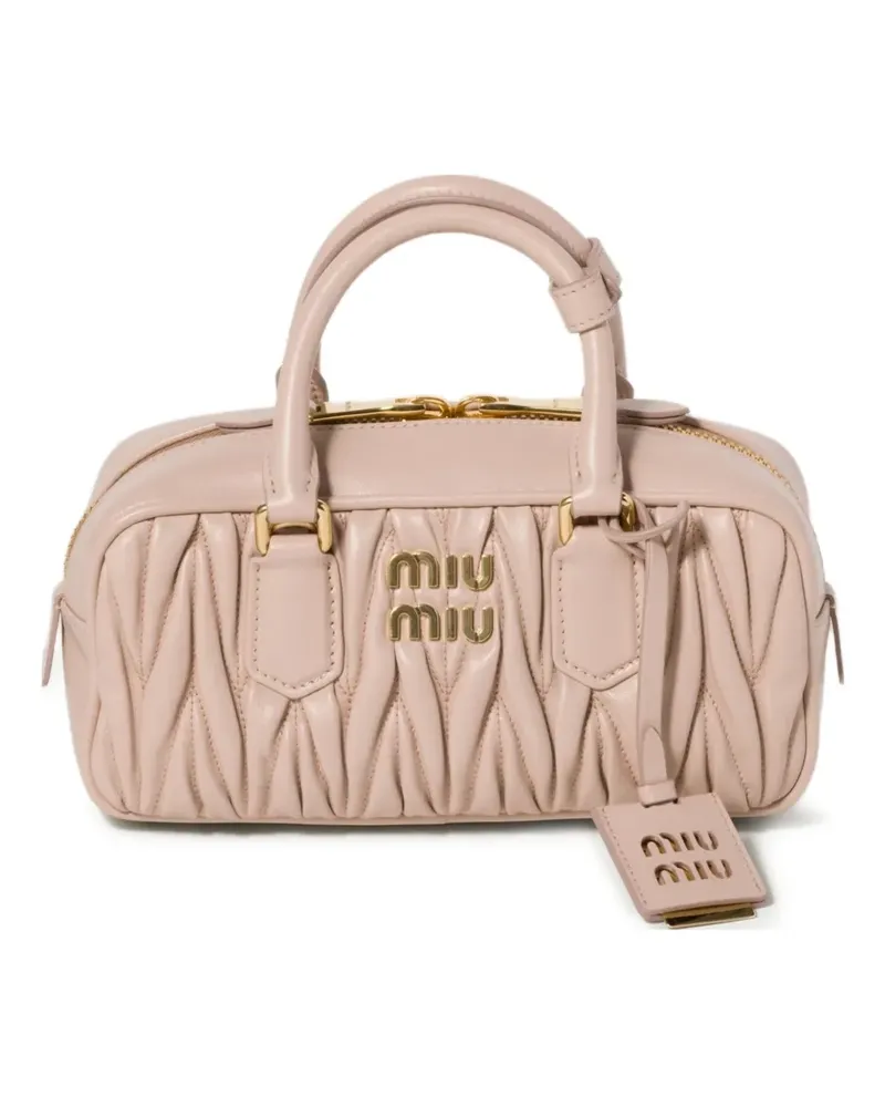 Miu Miu Arcadie Schultertasche aus Matelasse-Leder - Rosa Rosa