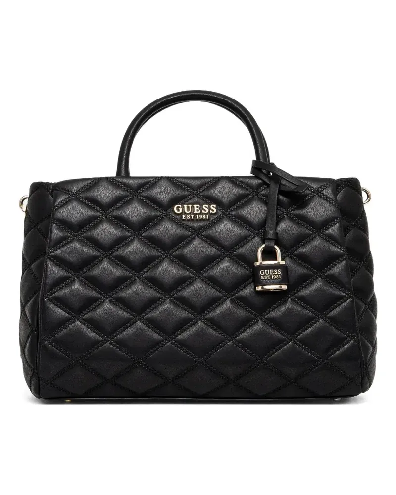 Guess Tote Bag mit Logo-Schriftzug - Schwarz Schwarz