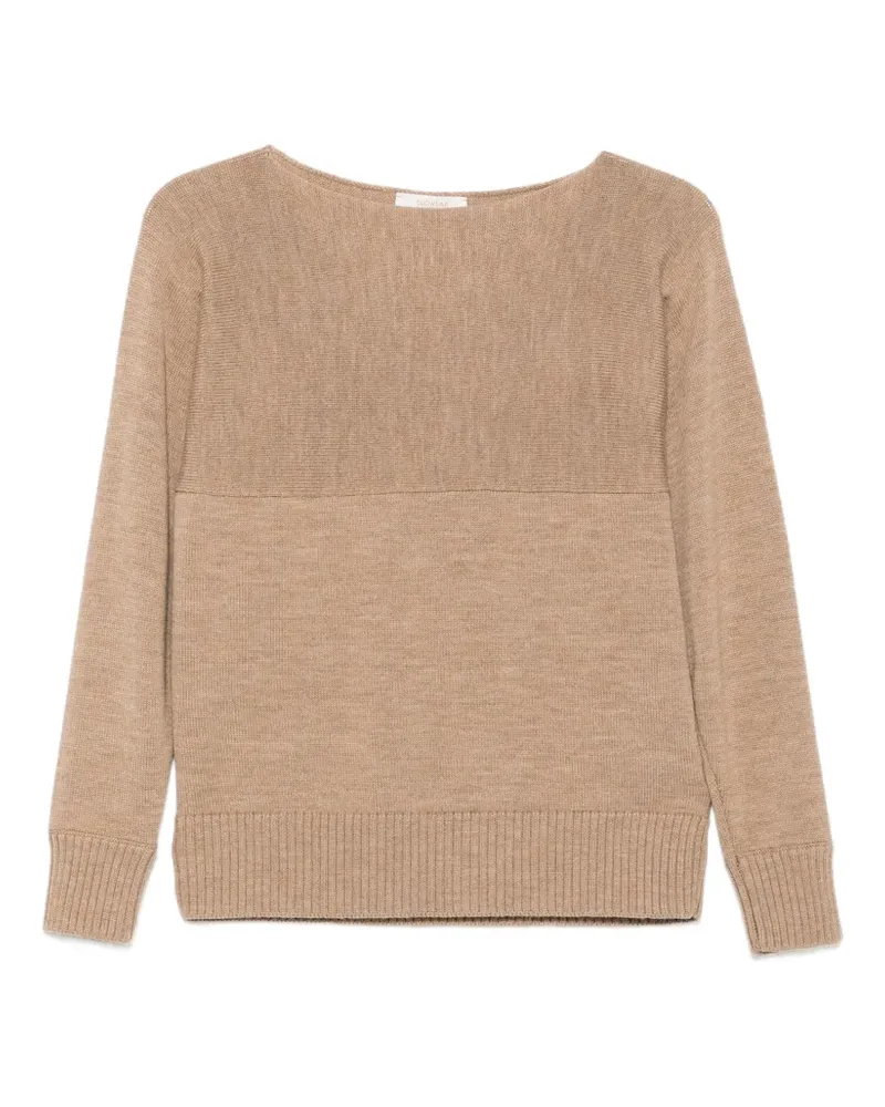 Zanone boat-neck ribbed-trim sweater - Braun Braun