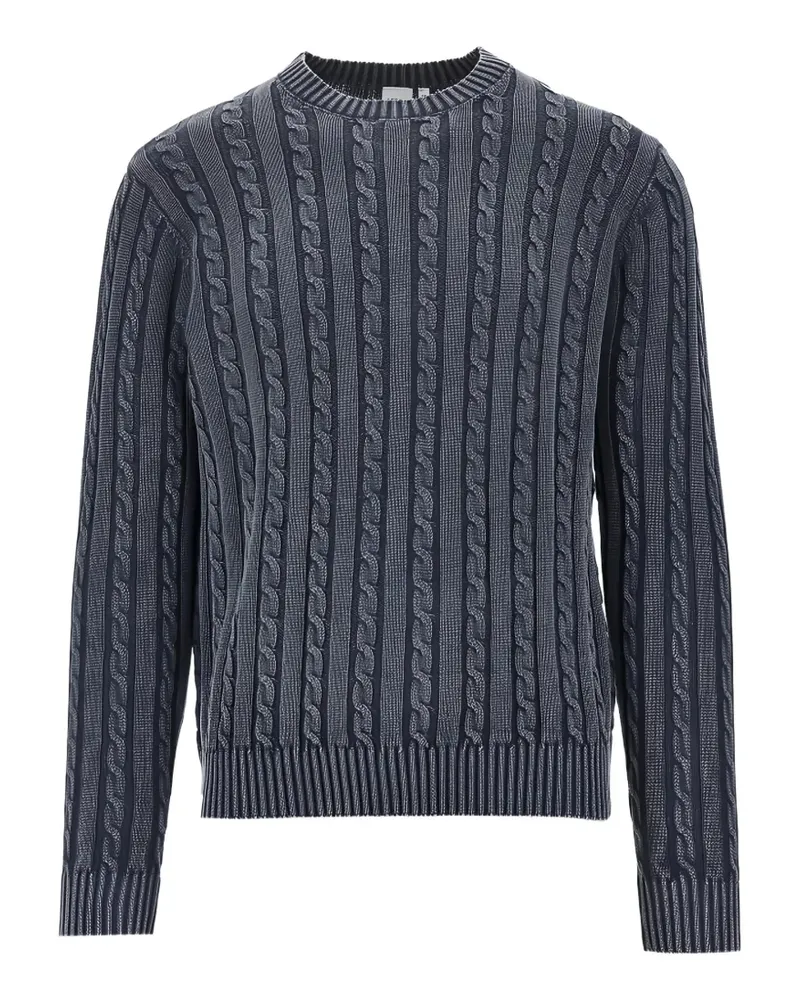 ASPESI Pullover mit Zopfmuster - Blau Blau