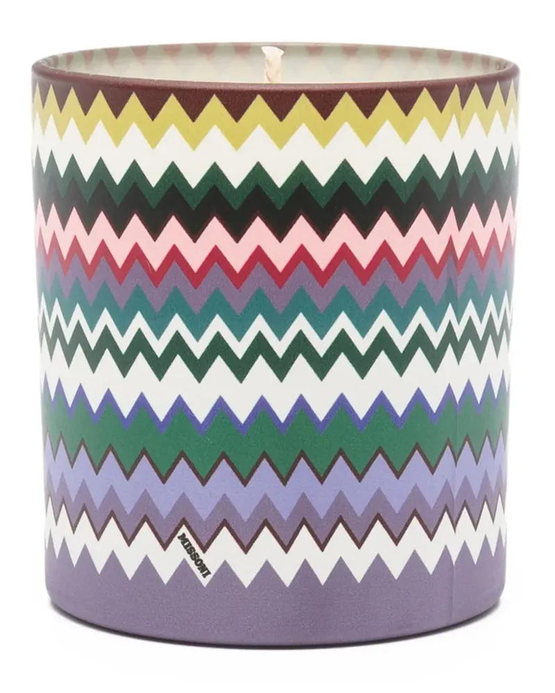 Missoni Home Kerze mit Zickzack-Print (220g) - Violett Violett