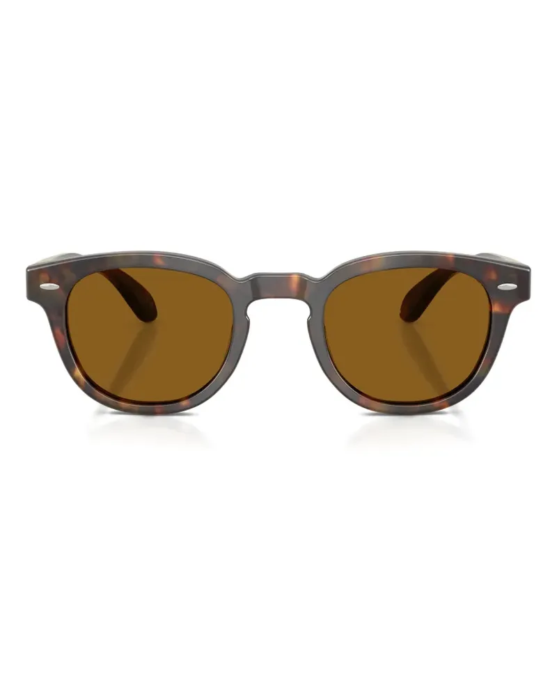 Oliver Peoples Sheldrake Sonnenbrille in Schildpattoptik - Braun Braun