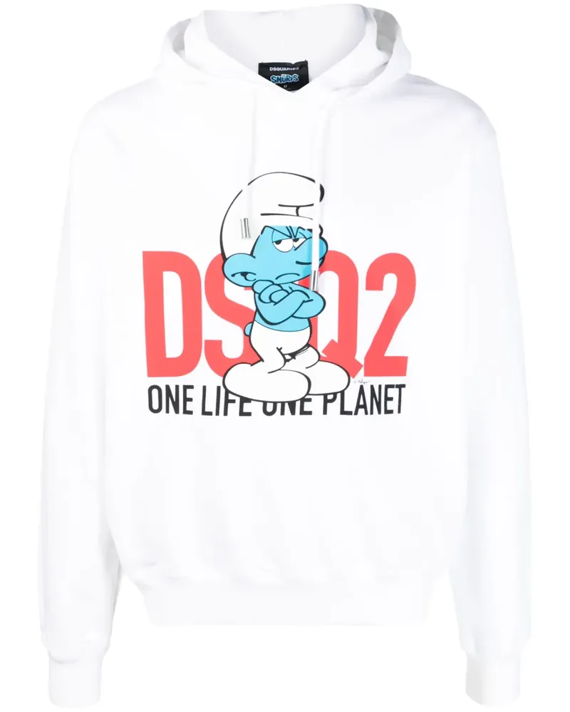 Dsquared2 Hoodie mit Slogan-Print - Weiß Weiß